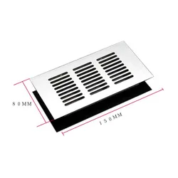 80*150-400mm Aluminium Air Vent Silver Louvred Grill Ventilation Grille Cover For Wardrobes,shoe Cabinets,computer Cabinets
