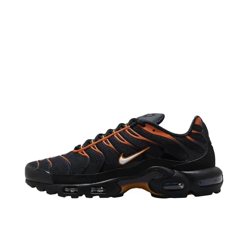 Zapatillas de running Nike Air Max Plus TN para hombre y mujer, cómodas, transpirables, antideslizantes, con amortiguación de aire duradera, amortiguación en color naranja y blanco