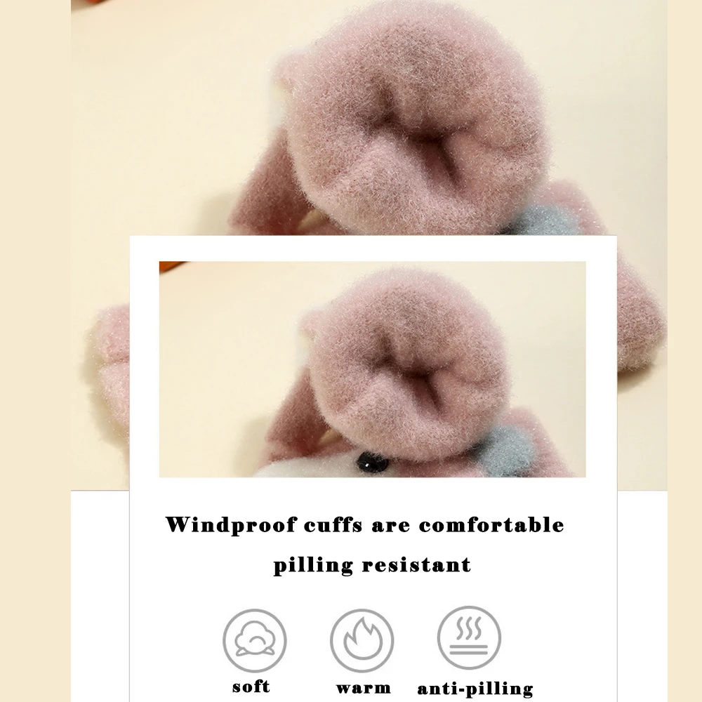 Kids Warm Knitted Flip Gloves 6