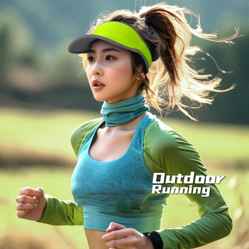 New Breathable Summer Sun Visor Hats UV Protection Quick-drying Sunscreen Cap Adjustable Solid Tennis Hat for Men Women