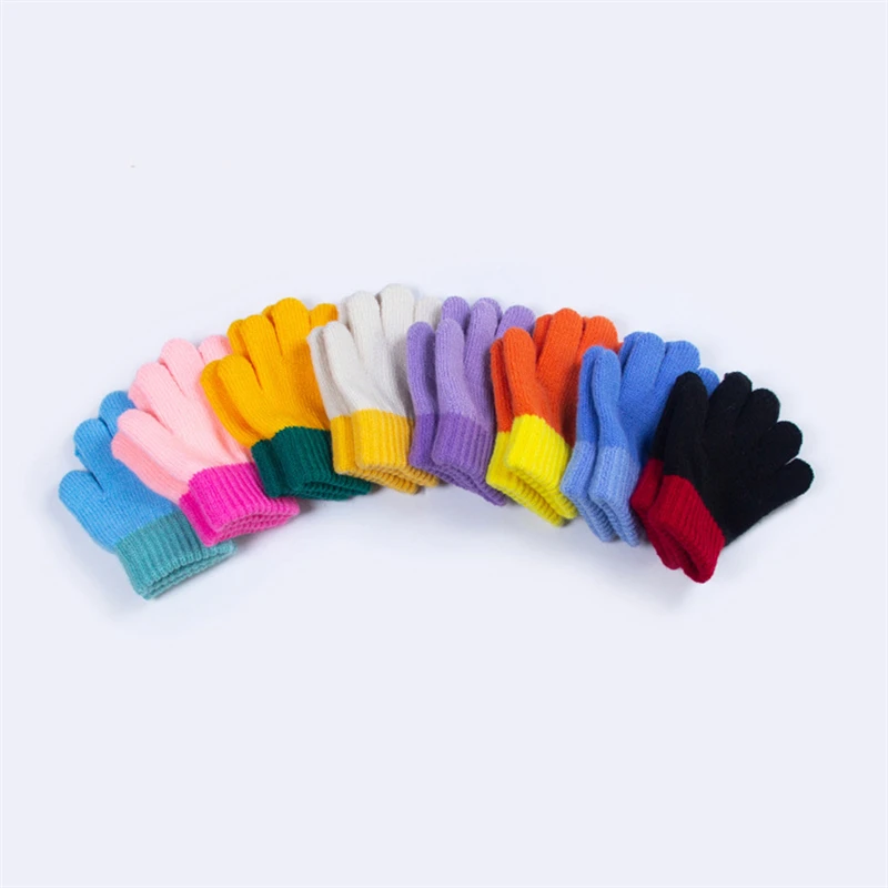 Glove Children Magic Glove Girl Boy Kid Stretchy Knitted Winter Warm Full Finger Gloves Children's Figure Skating Gloves 1 Pair