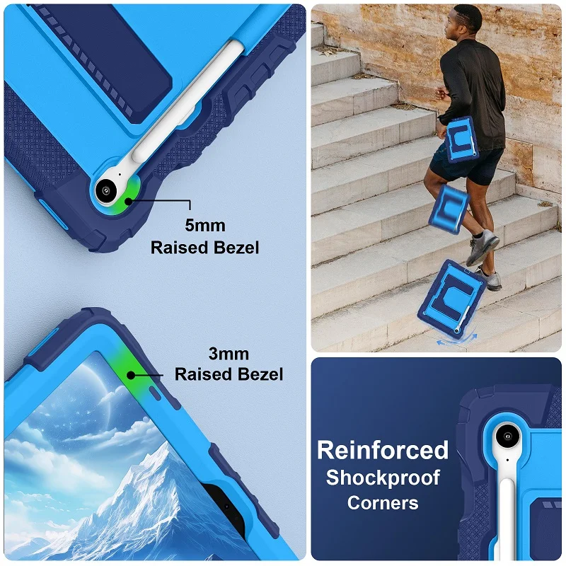 Shockproof Hybrid Tablet Case with Stand and Pen Holder
