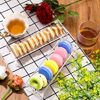 Biscuit Tray Acrylic Transparent Rectangular Biscuit Rack Biscuit Tray Food Display Rack Party Appetizer Tray 2