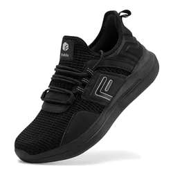 FitVille Wide Men's Running Shoes Lighweight Slip On Sneakers Non-Slip Walking Shoes for Flat Feet Plantar Fasciitis Pain Relief