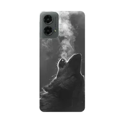 Leaf Design Soft Silicone Back Cover with Panda Graphic - Protective Phone Case Sleeve - -Moto G 5G 2024 (11)