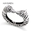 Newest Kaymen Jewelry Large Size Statement Bracelet Cuff Bangle Vintage Style Enamel Animal Zebra Bracelet Fashion Jewelry 1