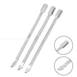 1pc Nail Art Tool Stainless Steel Double Push Spoon Pusher Cut Remover Cuticle Trimmer Manicure Pedicure Care