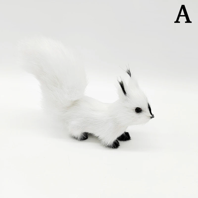 1Pc Mini Artificial Squirrel Figurines Miniatures Plush Simulation Squirrel Ornaments Fake Animal Christmas Table Decorations 2