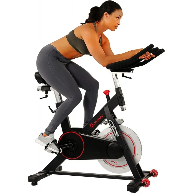 

Sunny Health & Fitness Premium Magnetic Belt Drive Indoor Cycling Stationary Exercise Bikes with Optional SunnyFit App Enhan