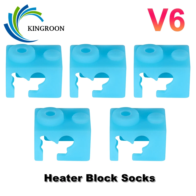 

KINGROON E3D V6 Heated Block Silicone Sock Cover Case Heated Block Warm Keeping Cover Reprap 3D Printer Part Protective Socks