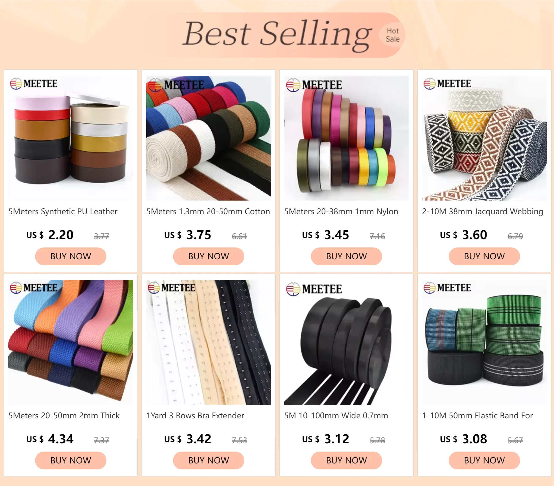 Description Picture 2 of item5Meters 20-50mm Thick 1mm Nylon Webbing Band for Bag Strap Car Seat Belt Tape Backpack Luggage Bias Binding DIY Sewing Accessory