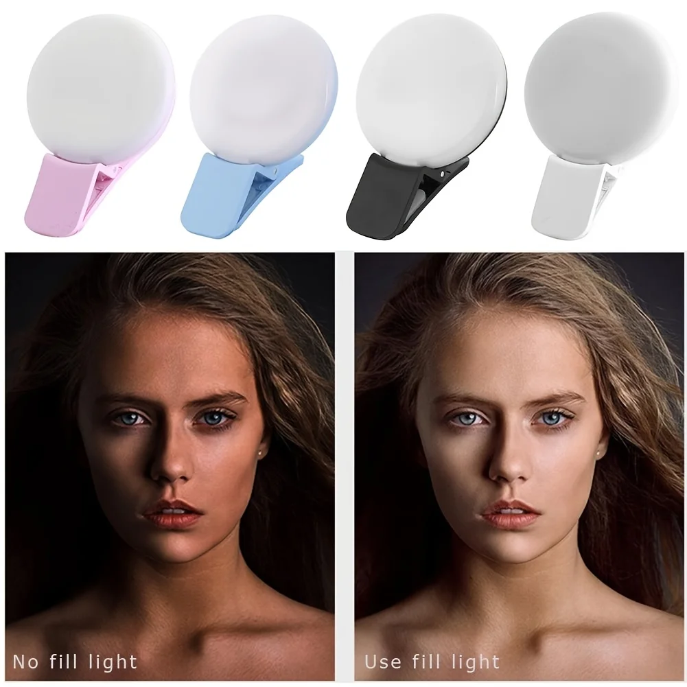 Battery Operated Rechargeable Ring Light For Phone Mini Selfie