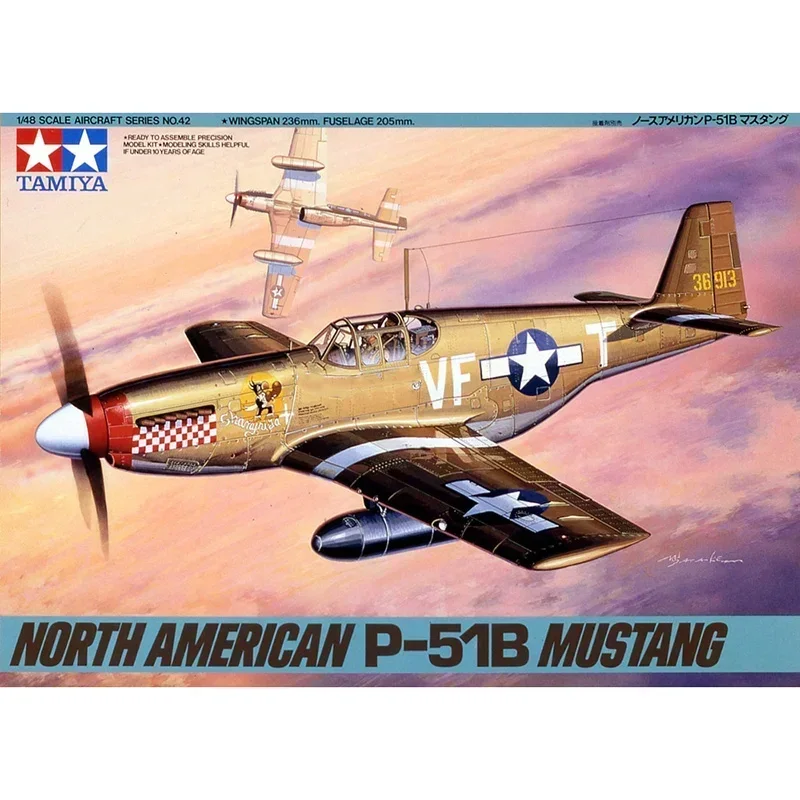 Profil de l'avion assemblé montrant les marquages de la Maquette TAMIYA P-51B Mustang Fighter