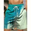 3D Printed Colorful Neon Short Pants For Men Dragon Landscape Pattern Beach Shorts Summer Casual Street Breathable Swim Trunks 3