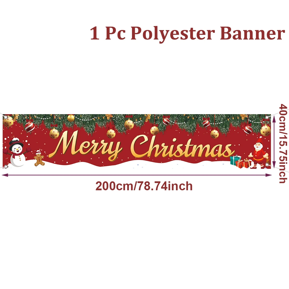 thumbnail image 1 of Banner navideño para exteriores, decoraciones navideñas para el hogar 2024, decoración para exteriores, Navidad, Noel Natal, feliz año nuevo 2024, 1 of 5