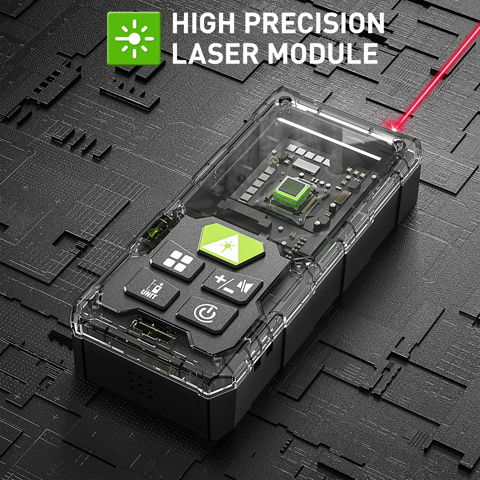Description Picture 5 of itemHuepar Laser Measure 50M/80M/100M/120M Rangefinder Digital Laser Distance Meters With Backlit LCD,M/in/Ft/Ft_in_ Unit Test Tool