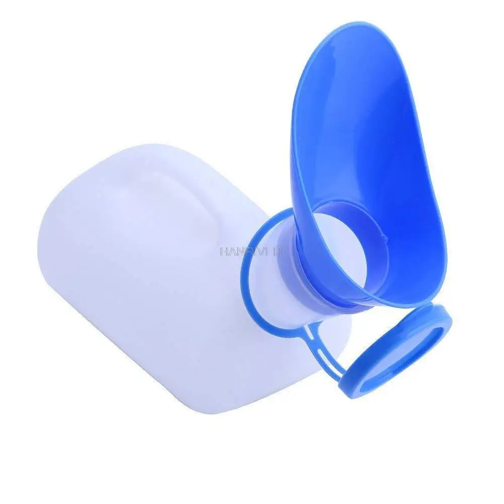 Unisex urinal 1000ML with interface and lid, portable children's urinal, plastic urinal