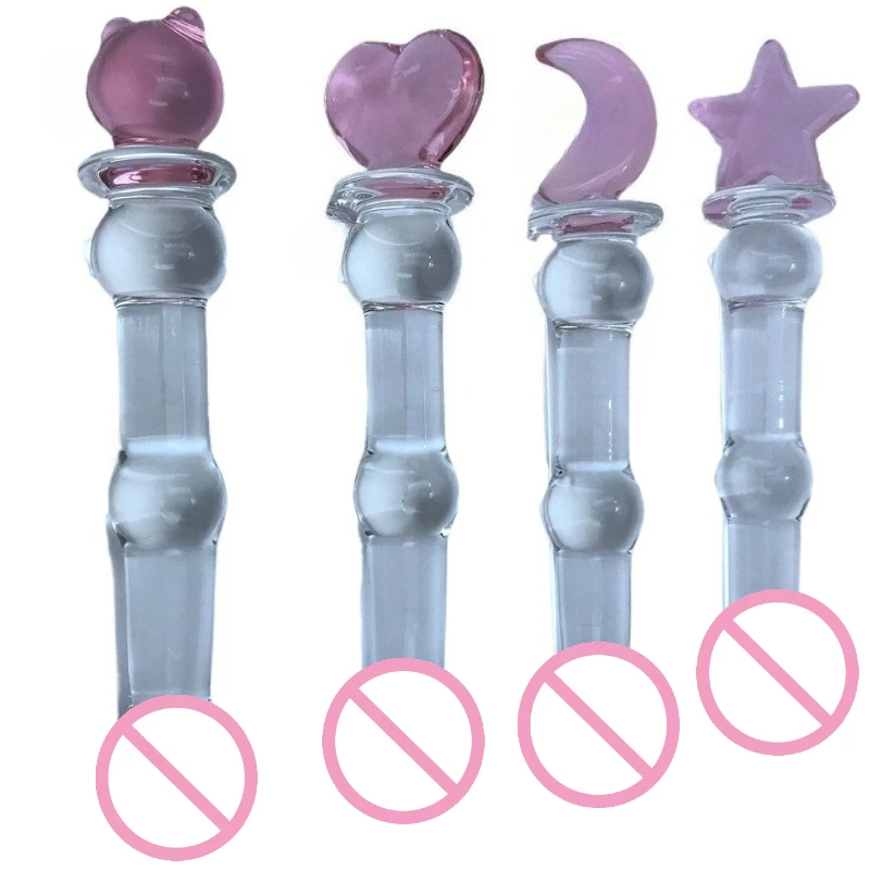 Kristall Glas Anal Plug Weibliche Sex Spielzeug Vaginal Anal Massage Stick Perlen Plug Masturbation Künstliche Penisse Sex Spielzeug für Erwachsene