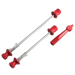 Aluminum Alloy Anti - Theft Bicycle Skewer Set - Quick Release Wheel Locks (Red)