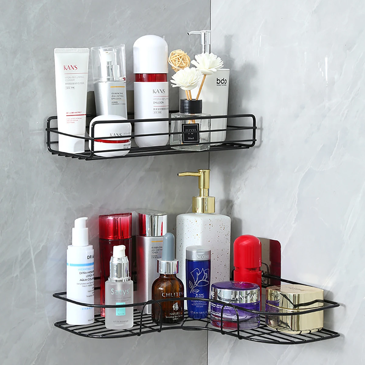 Iron Triangle Rack For Kitchen Bathroom Storage Rack Thickened Love Corner Rack Storage Rack Durable 3