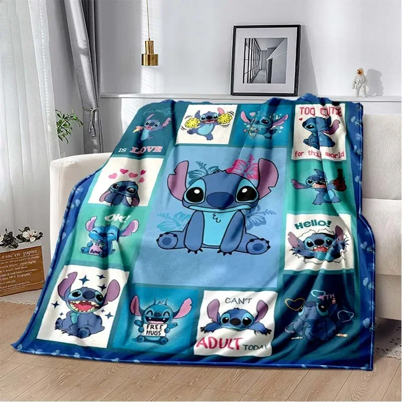 thumbnail image 1 of Manta de franela con patrón de puntadas de Disney, manta de forro polar, regalo para niños y adultos, sofá, ropa de cama, regalos para niños, 1 of 5