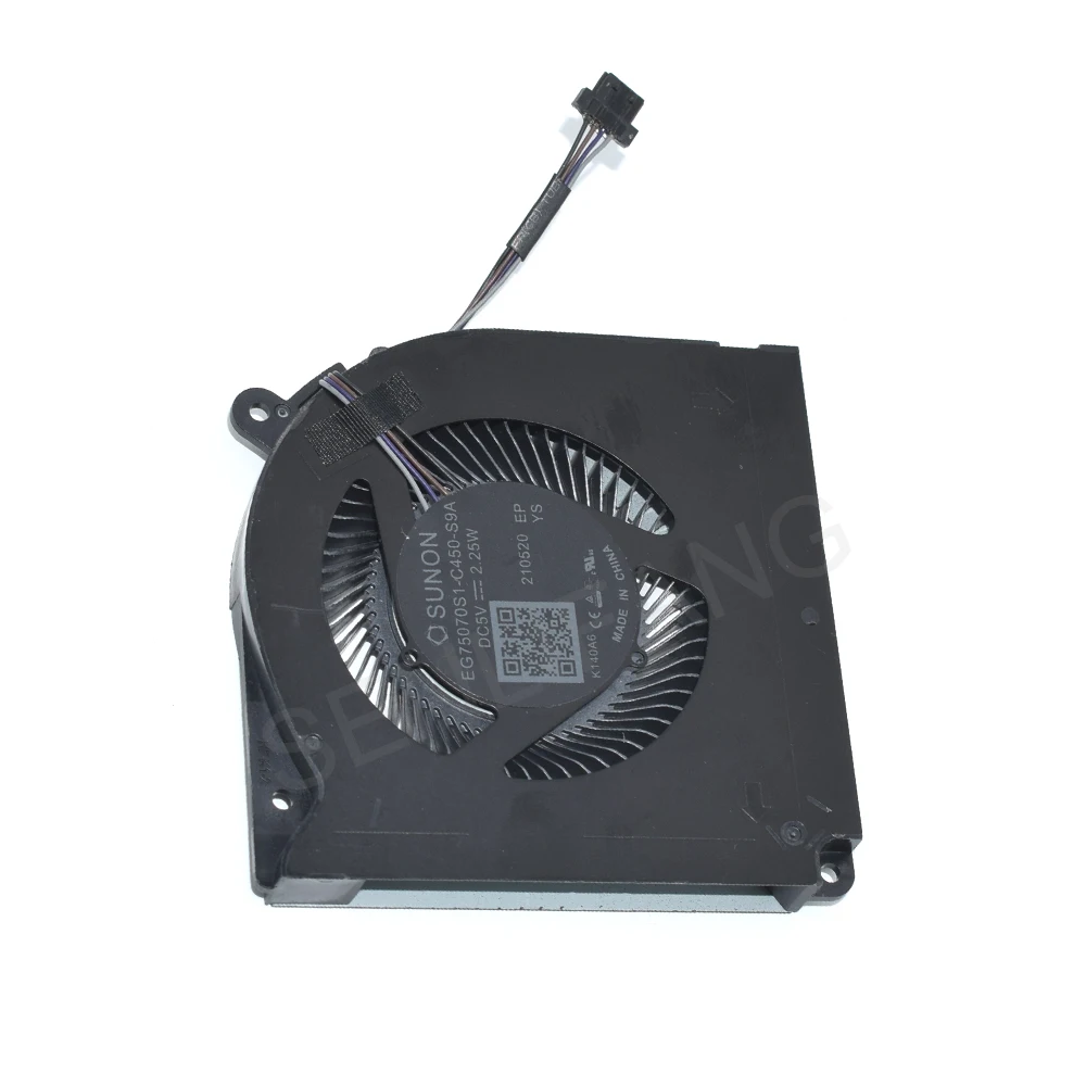 para Sunon Dc5v 2.25w Eg50060s1-c380-s9a Eg75070s1-c450-s9a Cpu Ventilador de Refrigeração Radiador Portátil Novo - Imagem 3