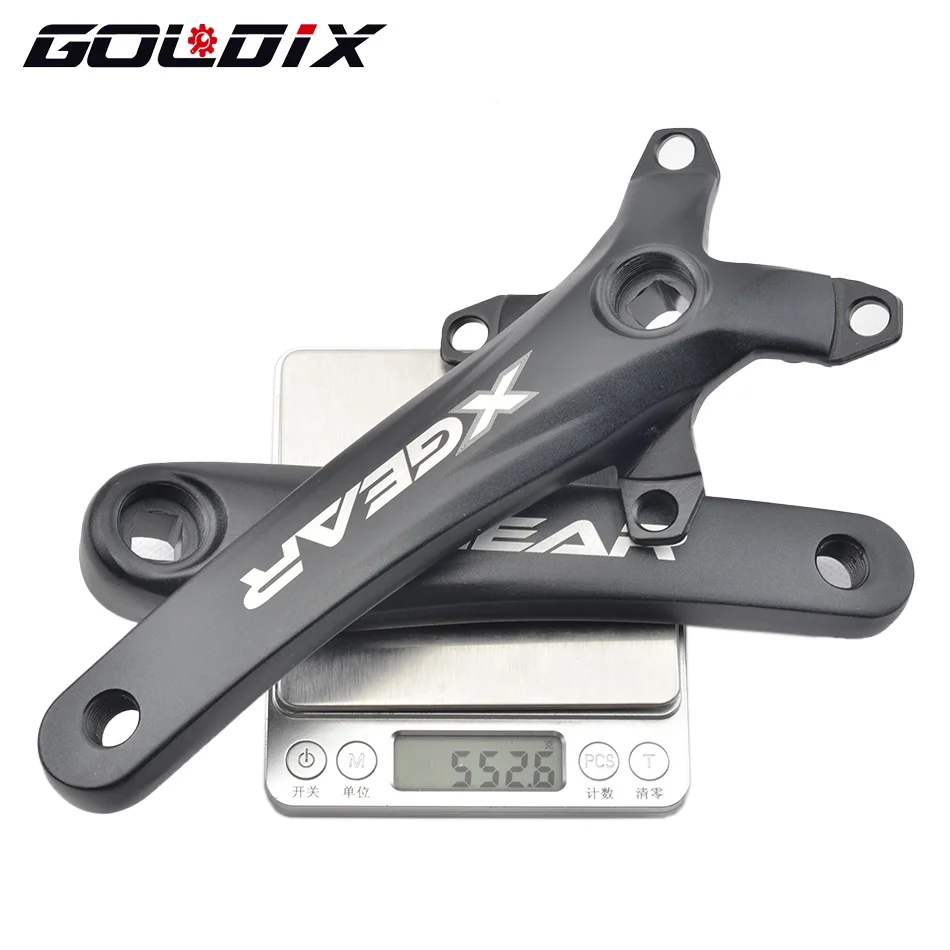 GOLDIX Bicycle Crankset 104BCD Mountain Bike Square Hole Crank Aluminum Alloy Crank 170mm Black 32T 34T 36T 38T 40T 42T 4
