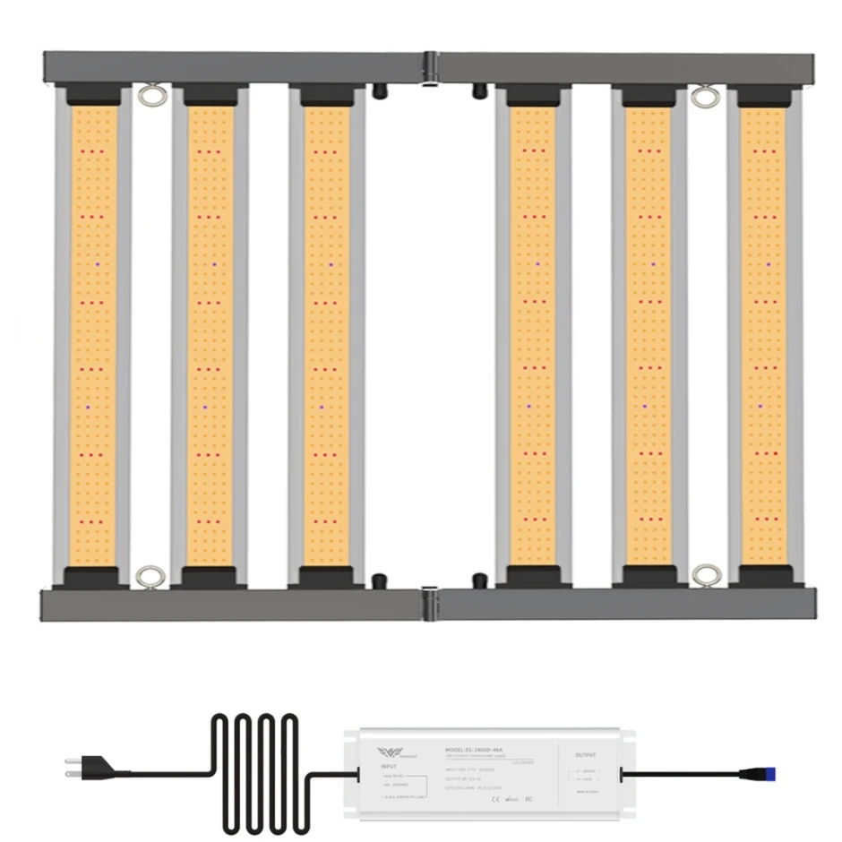 

Qkwin 60cm BAR LED Grow Light 320W Actual Powe Full Spectrum Plant Growing Light Fixture