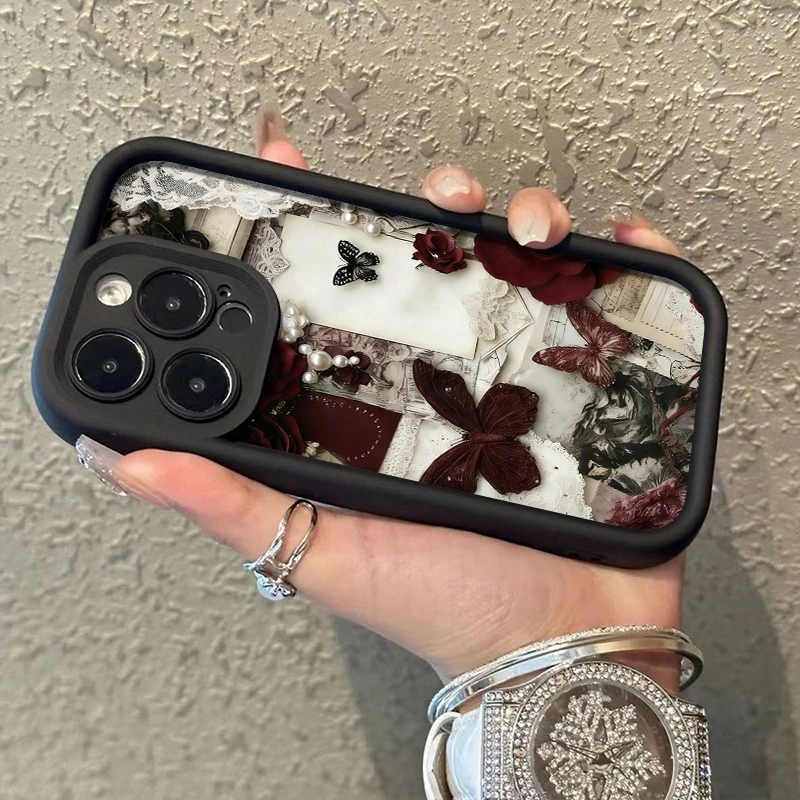 Vintage Palace Style Butterfly TPU Phone Case Cover