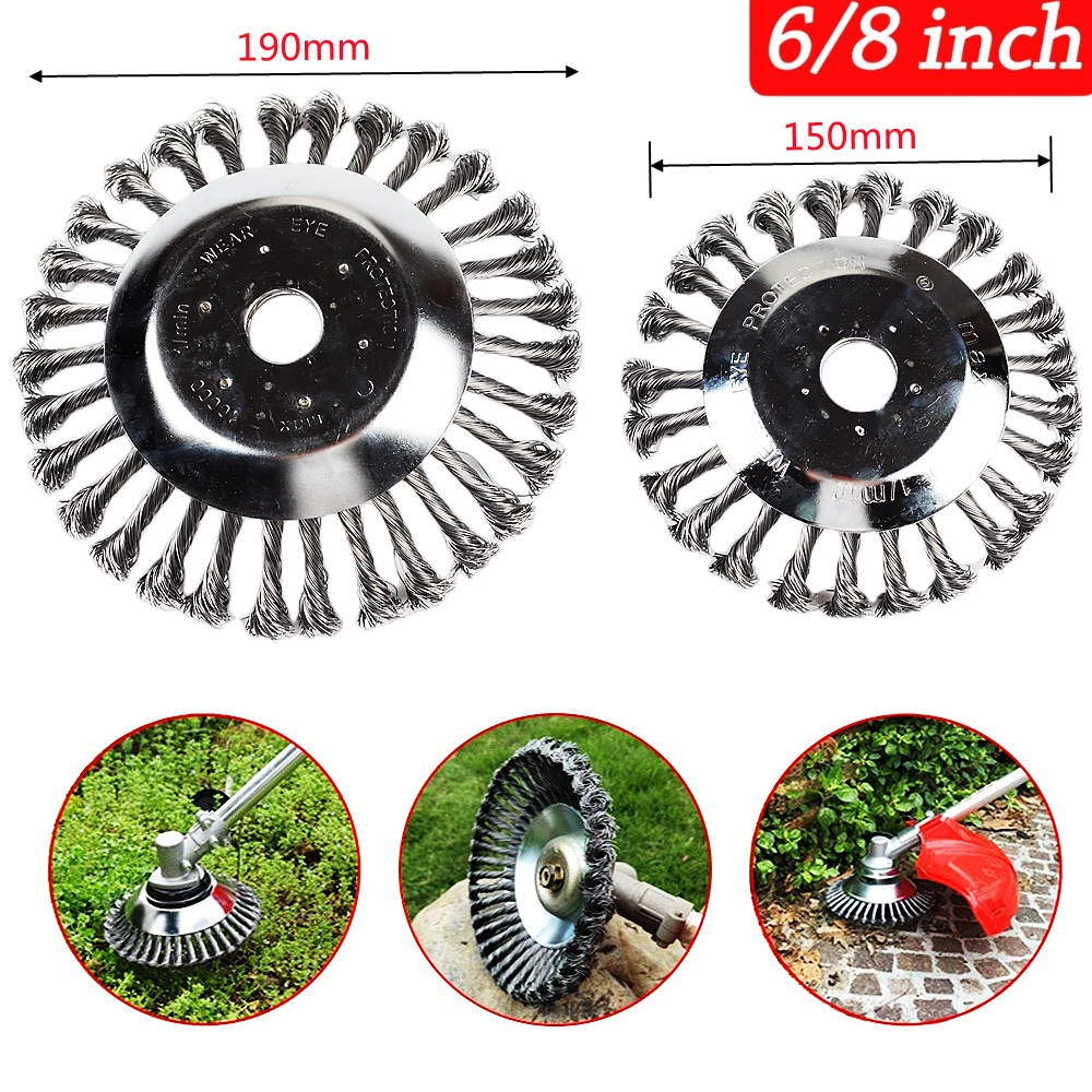 6/8 Inch For Sthil Gearbox Trimmer Head Steel Wired Brushcutter Rounded