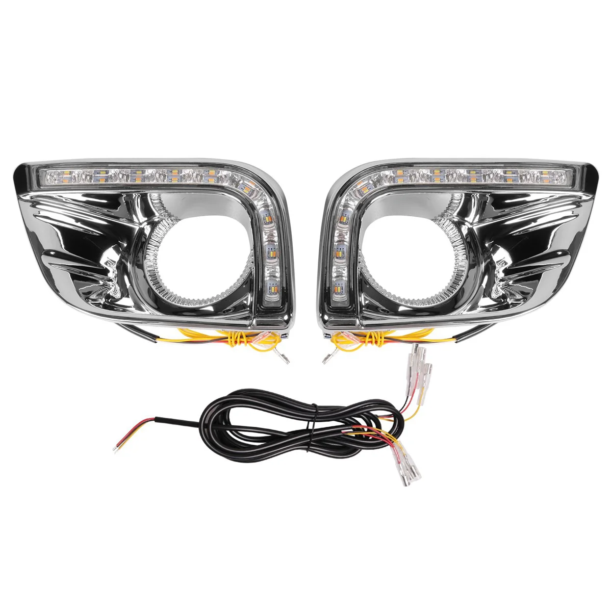 

For Toyota Prado 150 Fj150 Lc150 2010-2013 Land Cruiser Led Daytime Running Lights Drl Fog Lamp Cover Driving Lights(Monochrome)