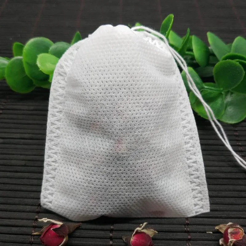 Non-Woven Fabric One-Time Filter Draw Line Tea Bag disposable tea filter bags disposable tea bags 100pcs