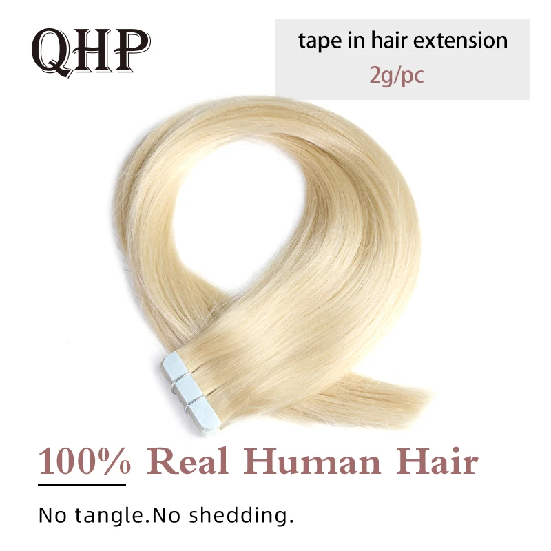 Tape Human Hair Extensions Straight Natural Machine-made Remy Human Fusion Hair Double Sided Adhesive Tape Extensions 20pcs
