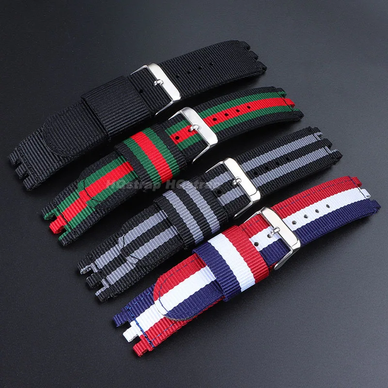 Durable Nylon Canvas Watch Strap - Soft and Comfortable Universal Wristband Replacement in Multiple Sizes
