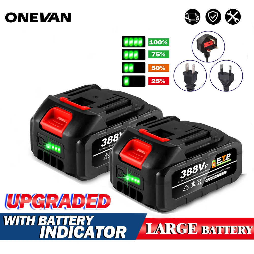 Batería Externa Grande Recargable y Mejorada, Acumulador de Pila de Litio 18V para Makita, Serie B con Indicador de Batería|Baterías recargables| - AliExpress