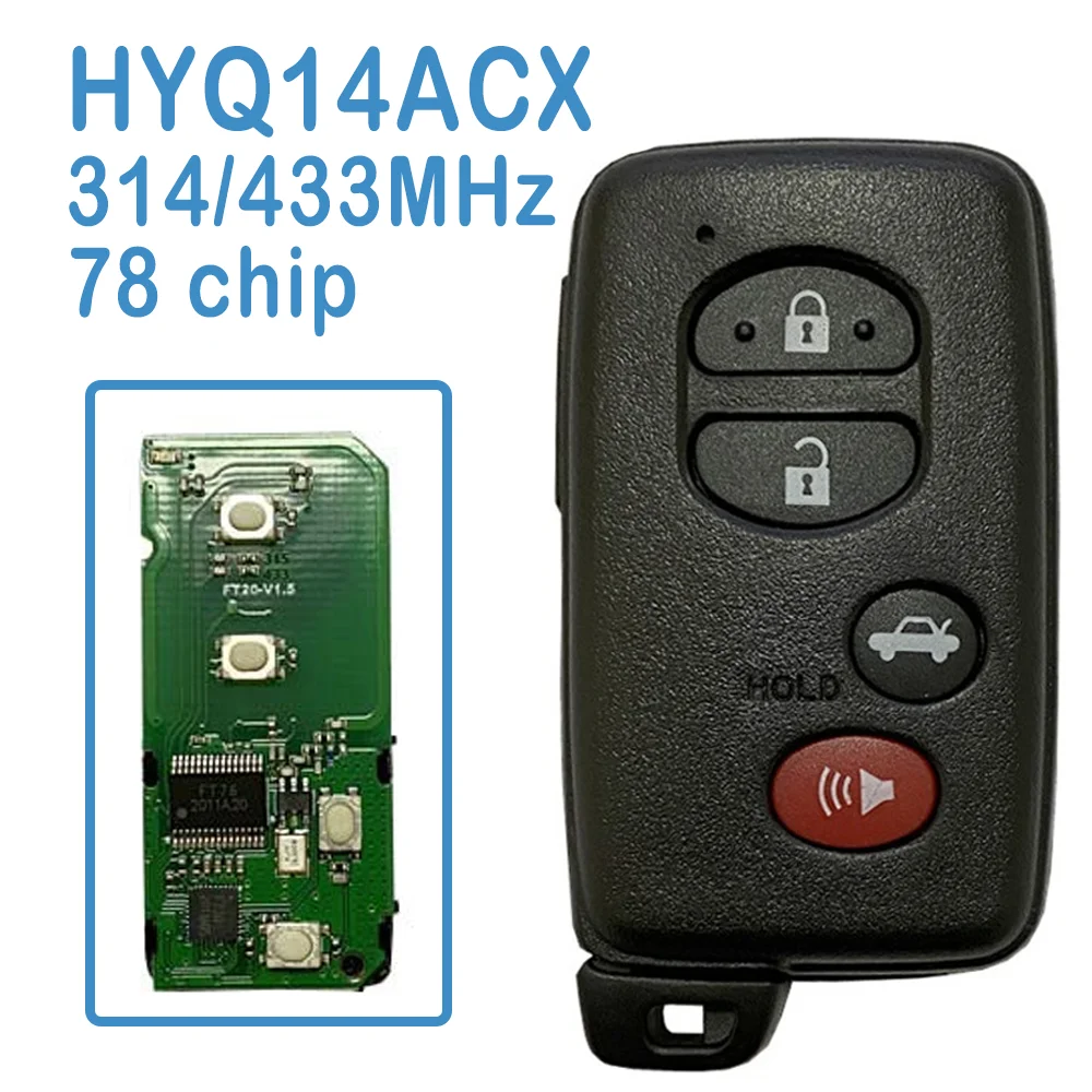 

Умный пульт дистанционного управления HYQ14ACX Auto FSK 314,3/433,92 MHz 4B FT22-S0780D 78 для Subaru Forester Outback XV Crosstrek 13-15
