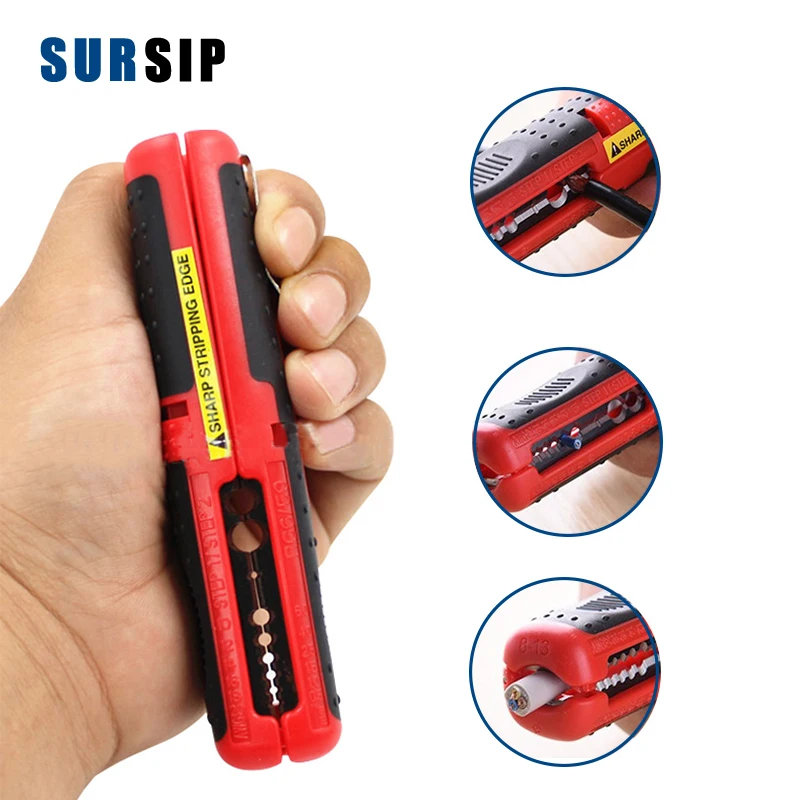 

Multifunctional Cable Wire Stripper Stripping Cutter Pliers Handle Tool Hardware Tool Portable Anti-skid Strip Line Clamp