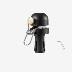 Aluminum Alloy Bicycle Safety Bell 110dB Loud Mini Horn (Black)