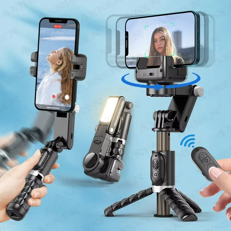 Stabilisateur Gimbal QMINI avec Lumière d'Appoint - Lot de 2
