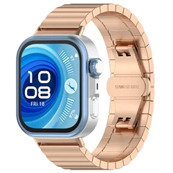 Premium Stainless Steel Wristband for Smartwatches - Metal Strap Bracelet Accessory (Rose gold)