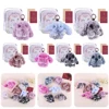 Fluffy Bunny Trinket Key Chain Charm Fur Cute Fluffy Bunny Keychain Fluffy Fur Pompon Bunny Doll Pendant Bunny Lulu Keychain 1