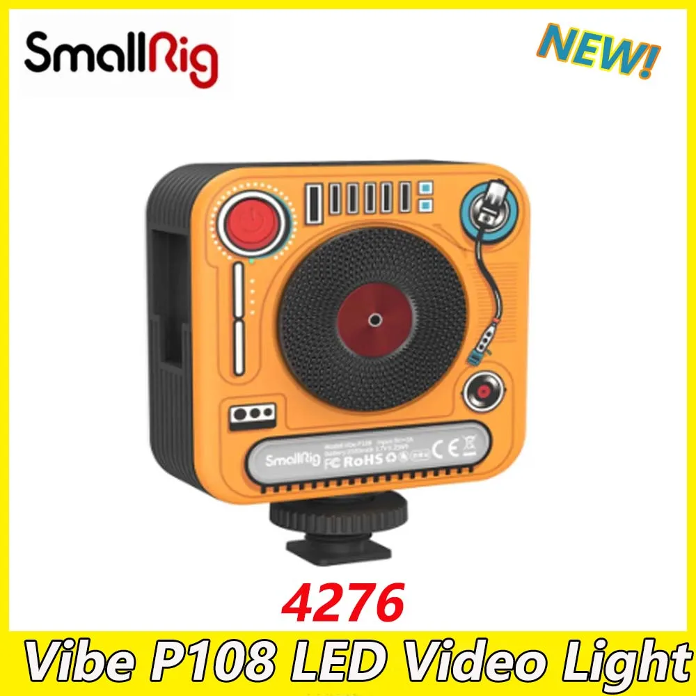 

SmallRig Vibe P108 Full Color mini LED Video Light Phonograph Limited Edition Photography Accessories 4276