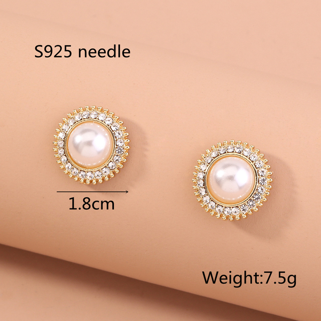 Style Simulated Pearl Earrings For Women Personality Geometric Female Elegant Earring Jewelry Valentine's Day Girl Gift