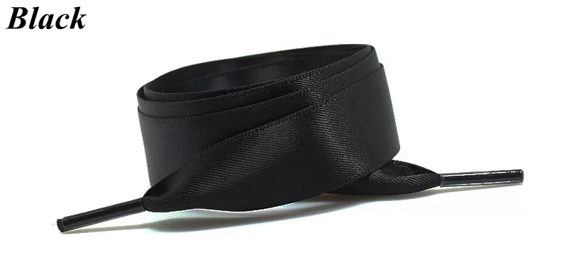 Seidensatin-Schnürsenkel, 2 cm Breite, flaches Band, Schnürsenkel, Stiefel, Damen-Turnschuhe, Schnürsenkel, 22 Farben, Länge 80 cm, 100 cm, 120 cm, 140 cm – Detail 9