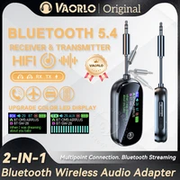 2 In 1 Bluetooth 5.4 Transmitter Receiver Stereo 3.5mm AUX Airplane Audio Wireless Adapter Mic for TV PC Headphone Car Aircraft
