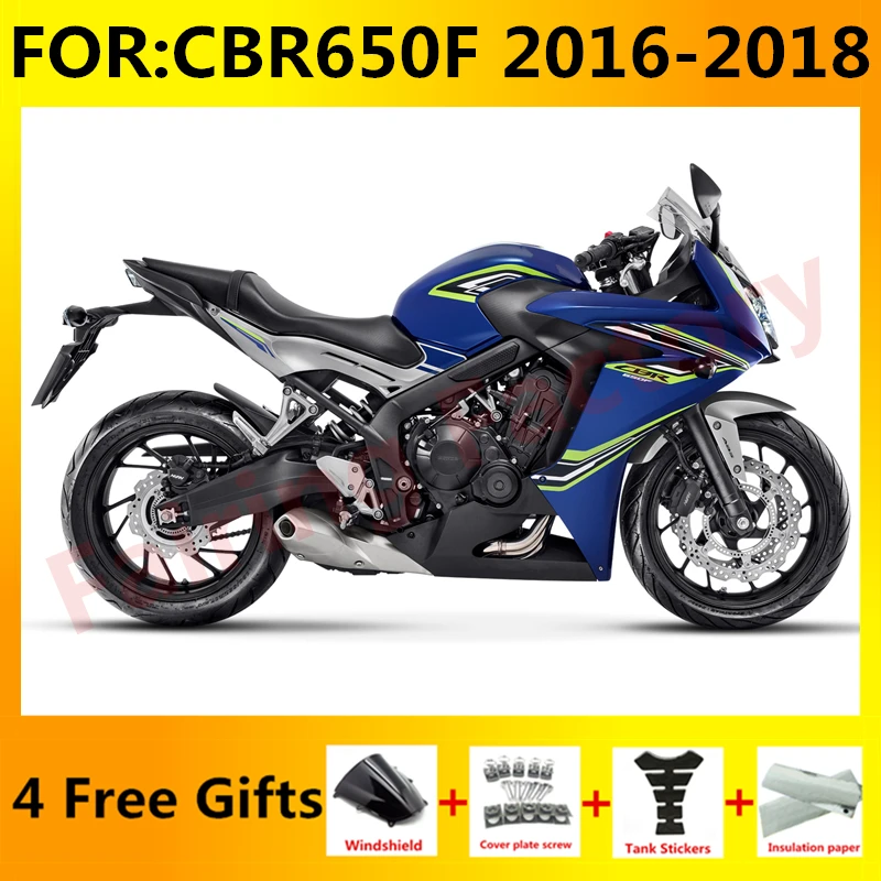 

New ABS Motorcycle Whole Fairings Kit fit for CBR650F 2016 2017 2018 CBR650 F CBR 650F Bodywork full fairing kits set blue black