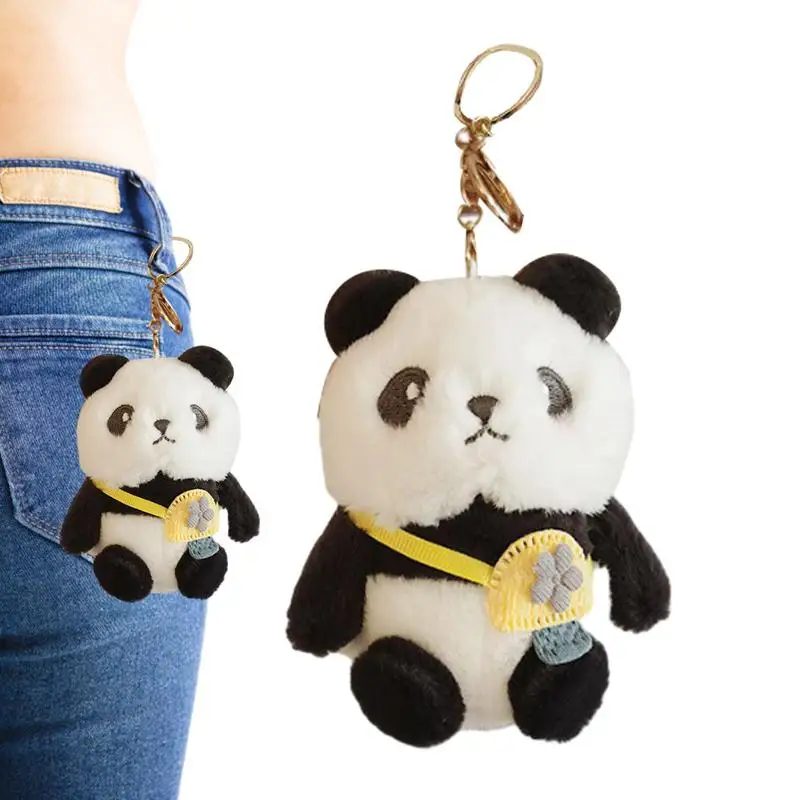 

Panda Keyring Stuffed Animals Panda Keyring Key Chain Pendant For Backpack Cell Phone Bag Belt Car Key For Women Men