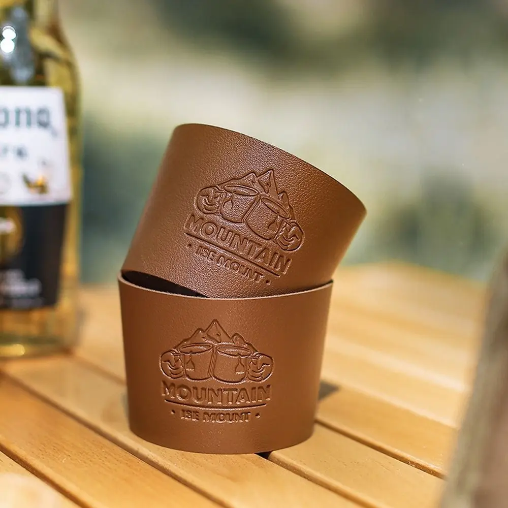 Portable Hot Resistant Heat Insulation Cover Water Cup Leather Cup Cover Stainless Steel Sleeve Sleeve Protective cup cover
