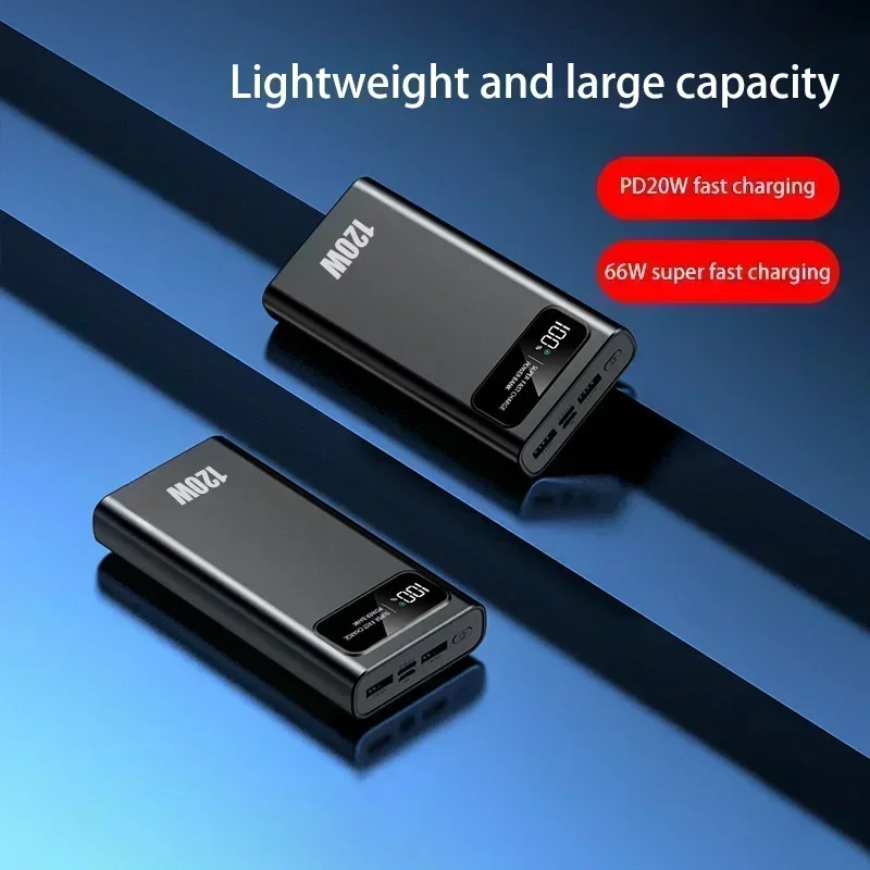 120w Two-Way Fast Charge Power Bank 200000mah Large Capacity Portable Battery Charger Quality Product For Iphone Samsung Huawei 4