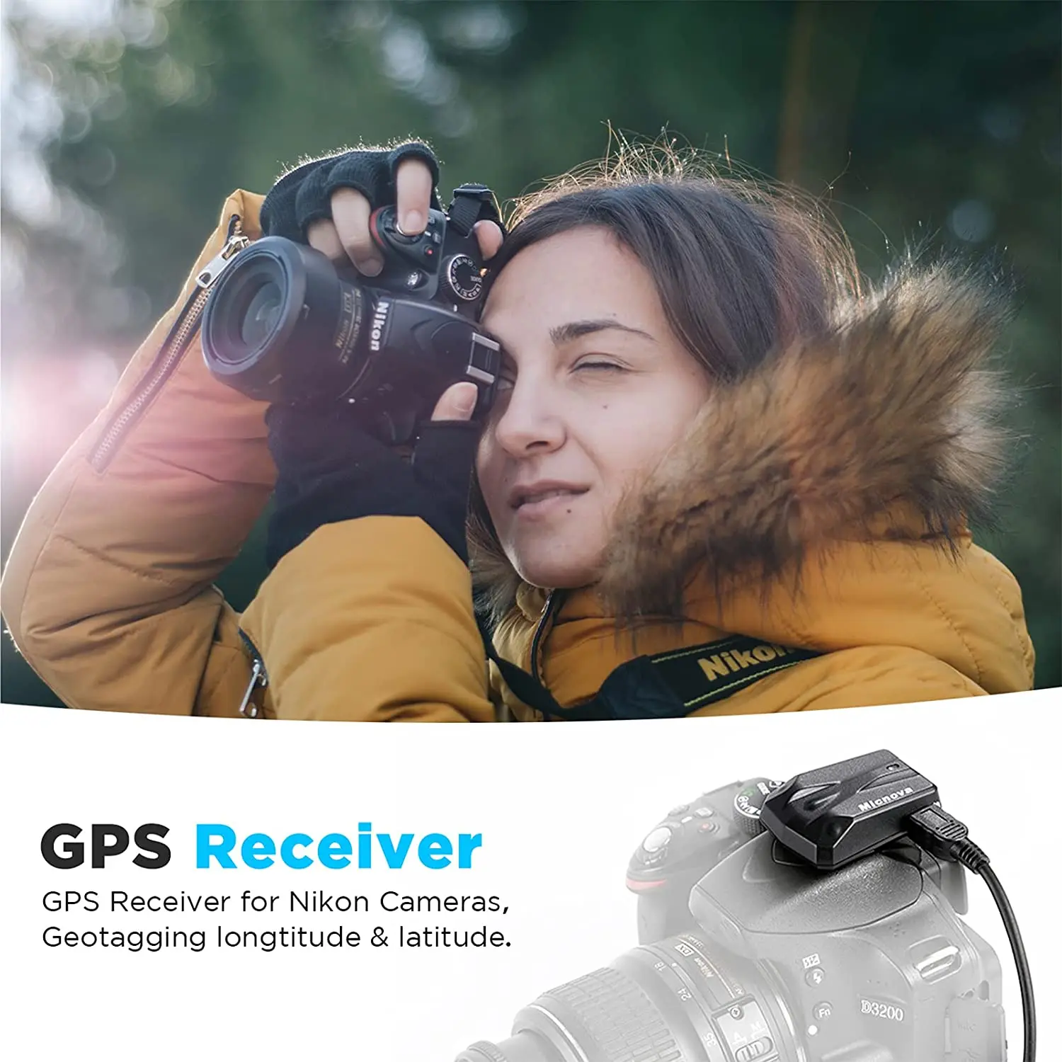 Camera Accessories Power Cable Micnova GPS-N3 Cable for Camera GPS for Nikon D3100 D3200 D5000 D5100 D7000 D90 D600 D7100 COOLPIX P7700